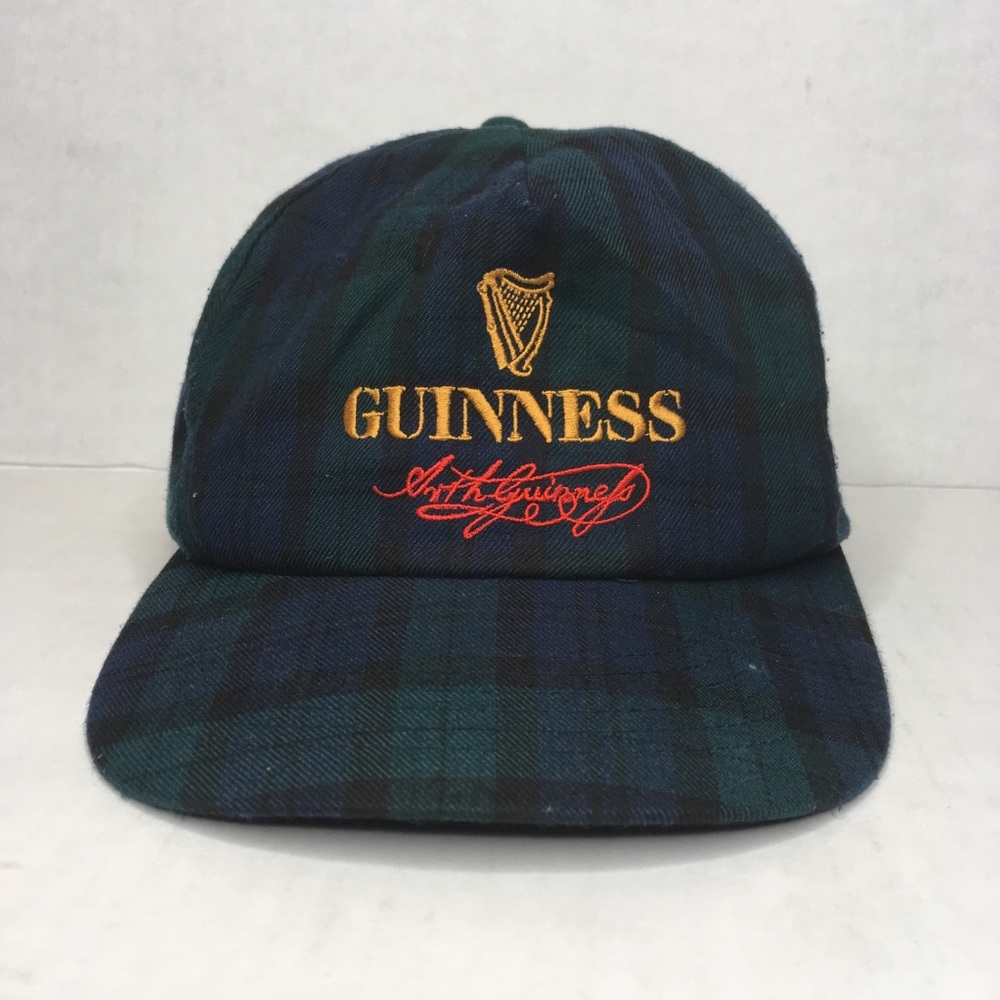 Vintage Guiness Plaid Blackwatch Snapback Hat
